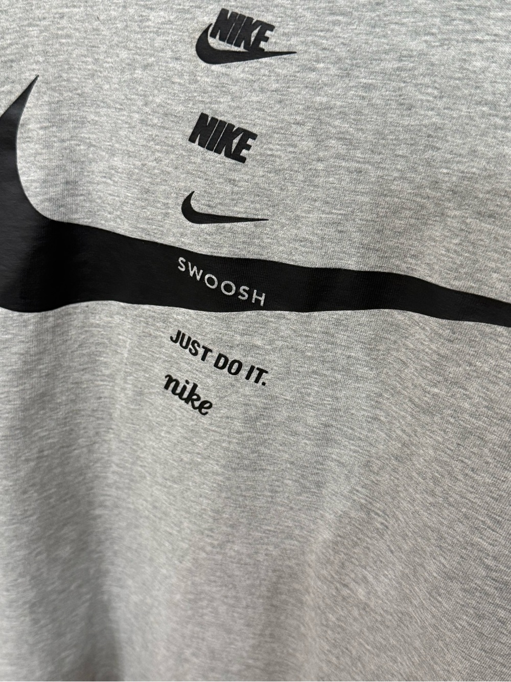 Nike Sportswear Women's Multi Logo Cropped Graphic Tee Grey Heather XS - Picture 3 of 7